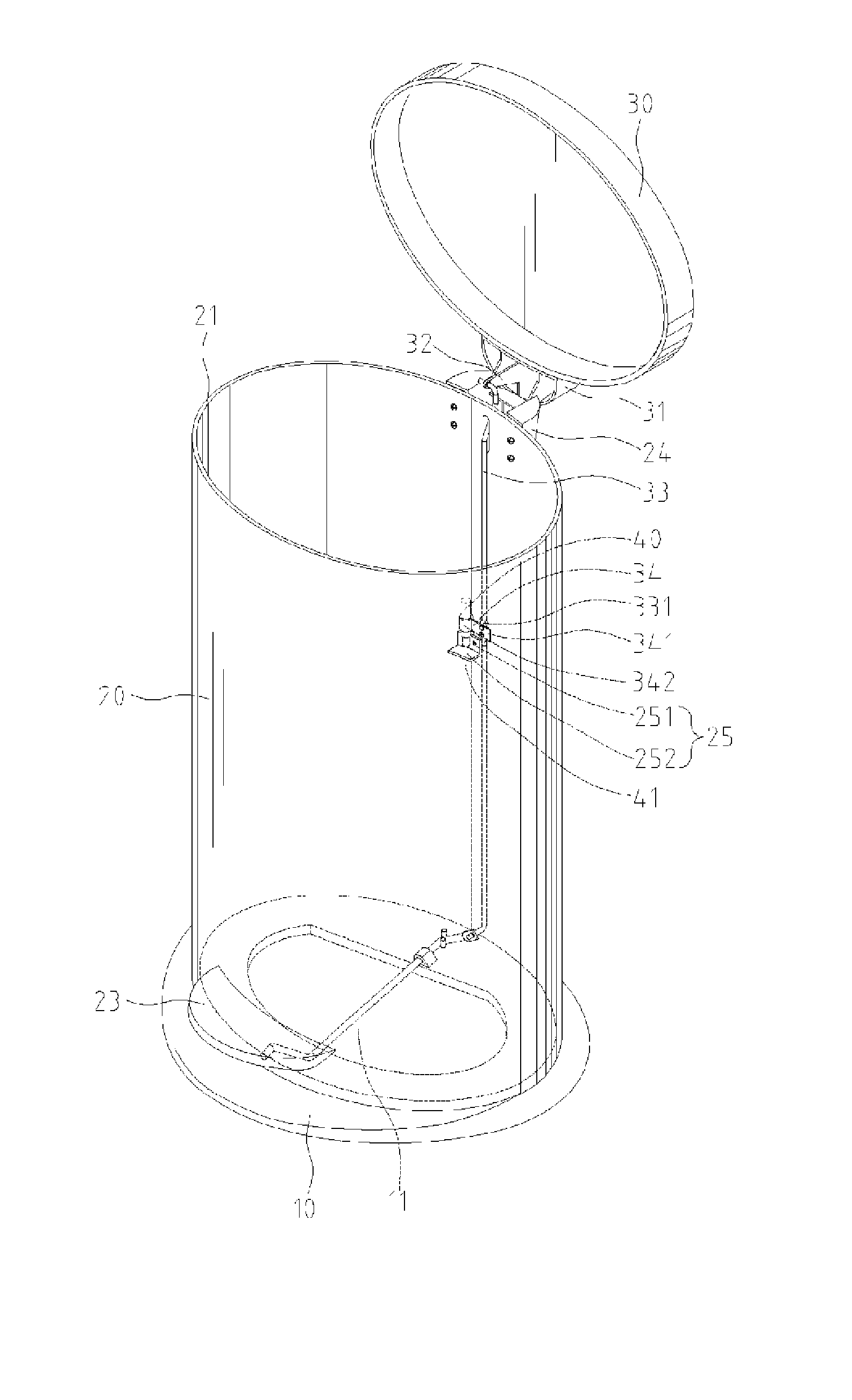 Garbage-containing apparatus