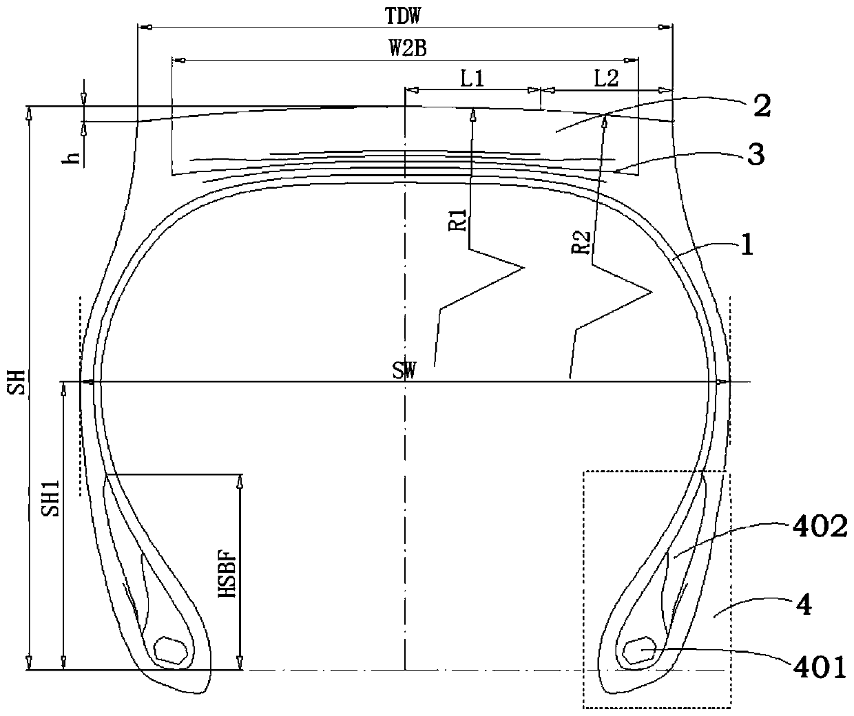 Radial tire capable of resisting transverse slip wear of tire