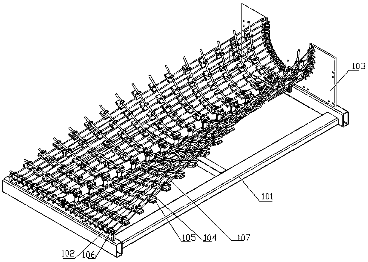 Flexible shaft toughening equipment and flexible shaft toughening forming method for bent glass