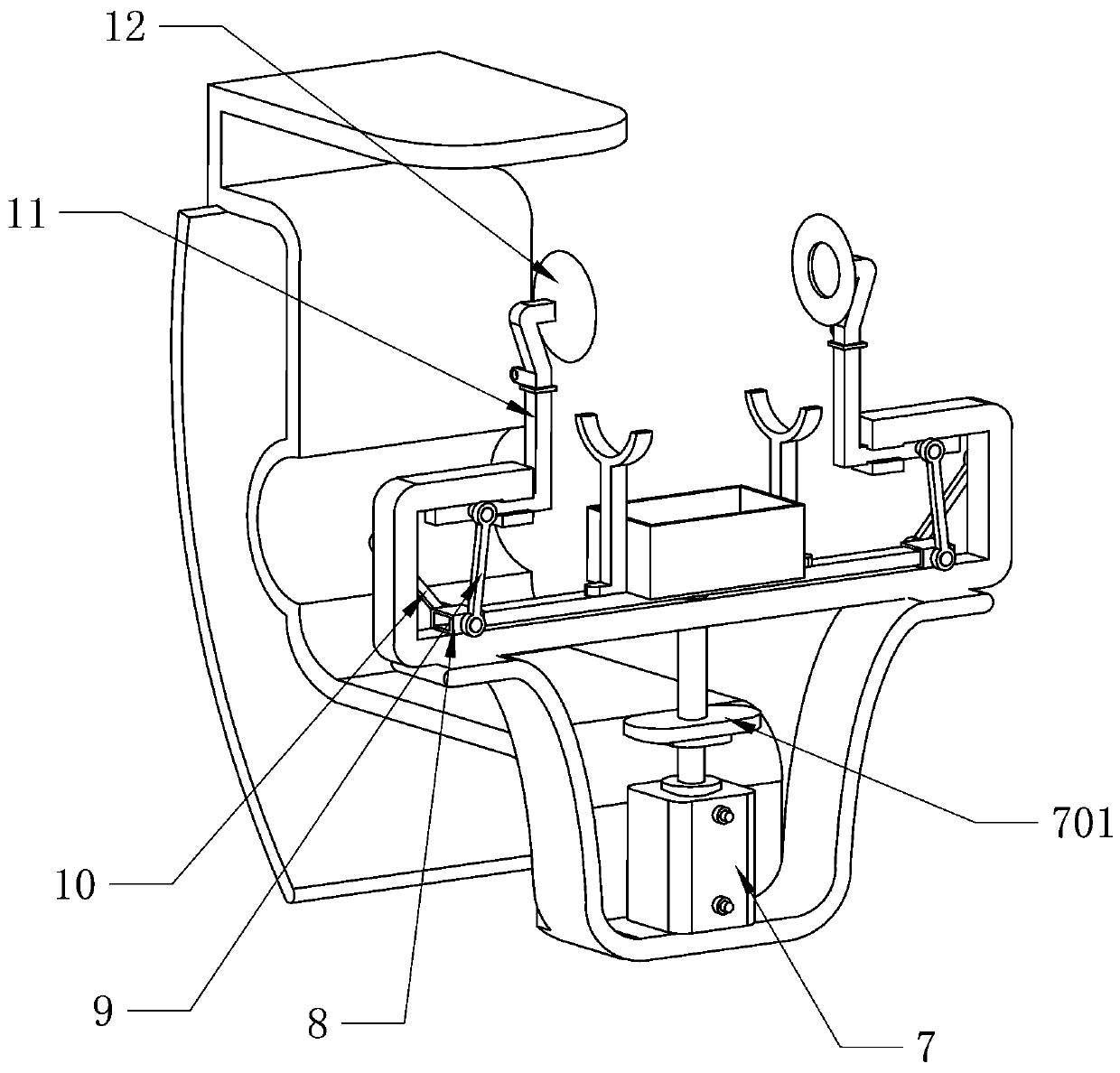 Driving type sago palm tree starch scraping device