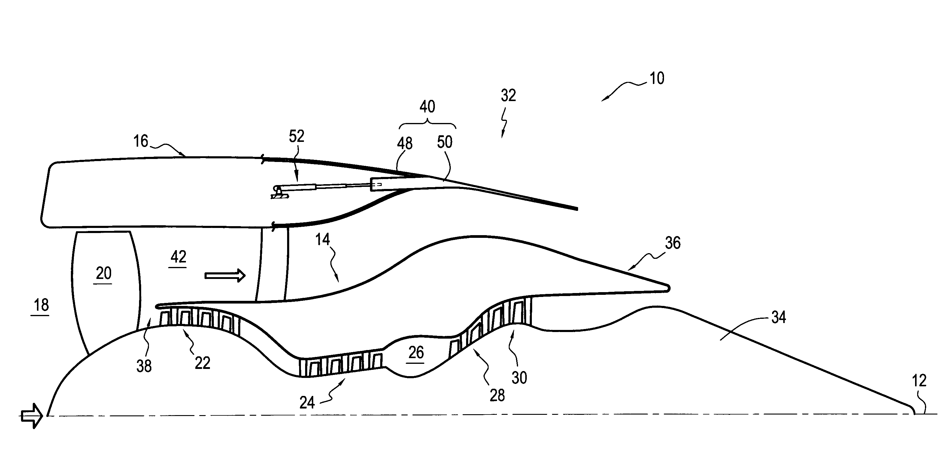 Gas exhaust nozzle for a bypass turbomachine having an exhaust or throat section that can be varied by moving the secondary cowl