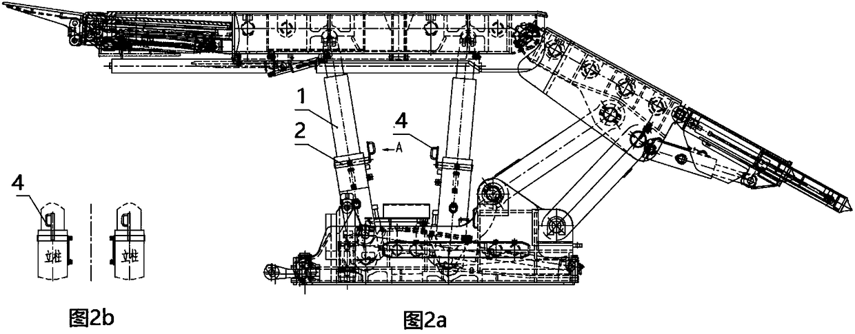 Handrail used for large-inclination angle hydraulic support