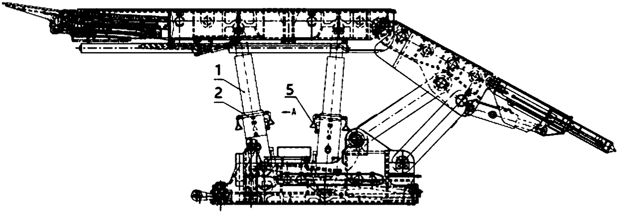 Handrail used for large-inclination angle hydraulic support