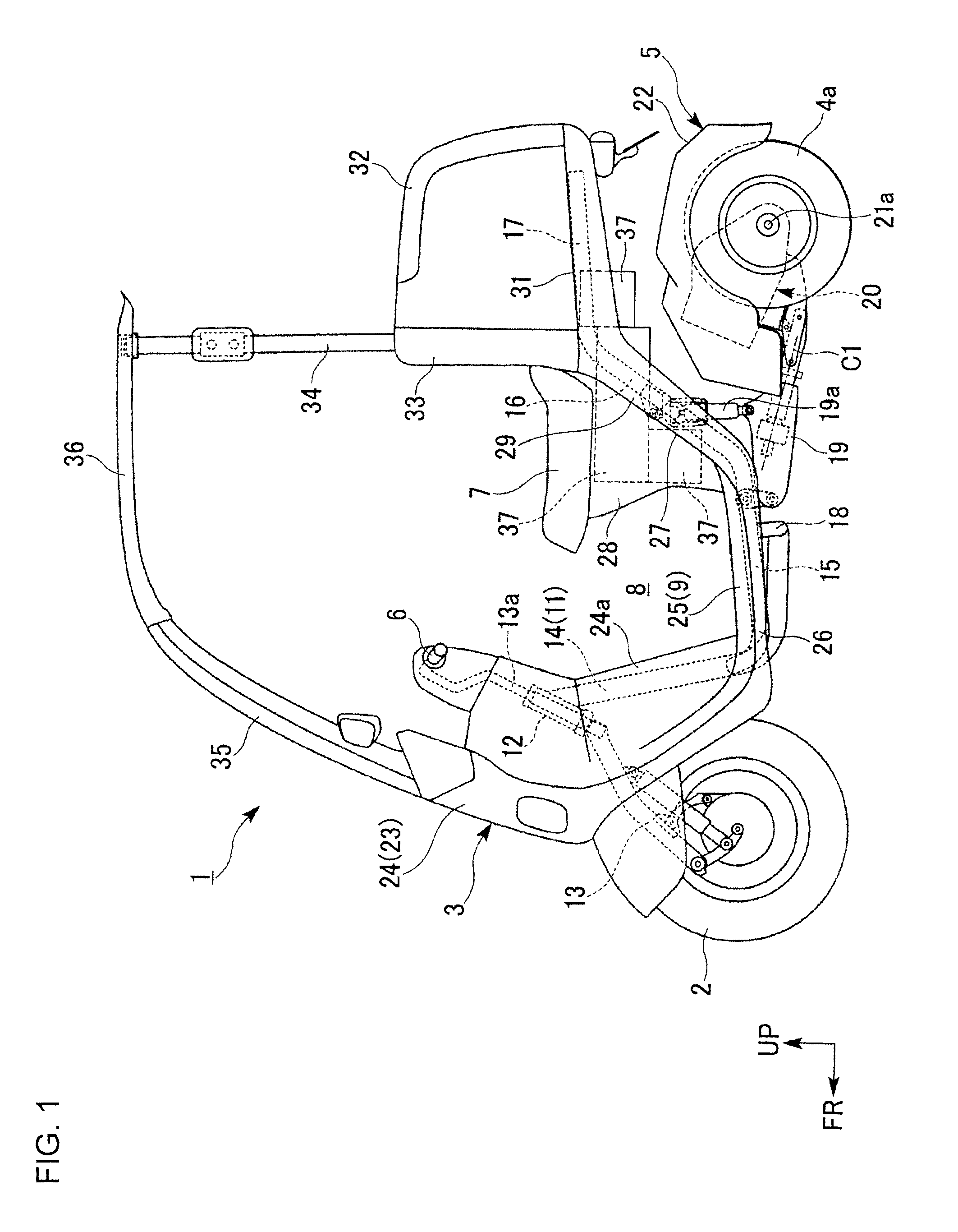 Electric three-wheel vehicle