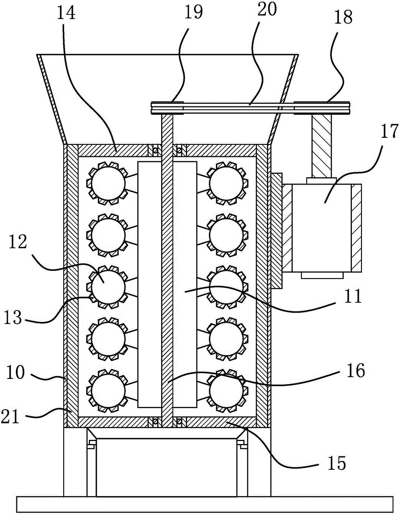 Preparing method for manganese zinc ferrite material and processing device of manganese zinc ferrite material