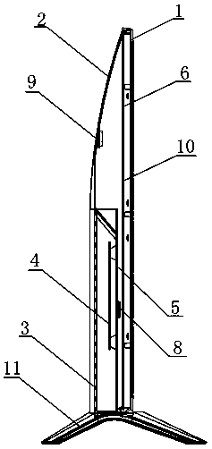 Direct type liquid crystal TV with variable light-mixing distance