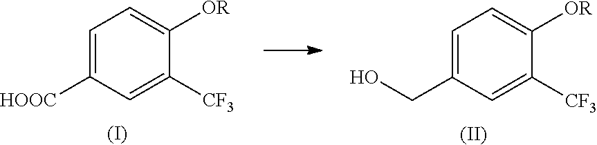 4-alkoxy-3-(trifluoromethyl)benzyl alcohol production method