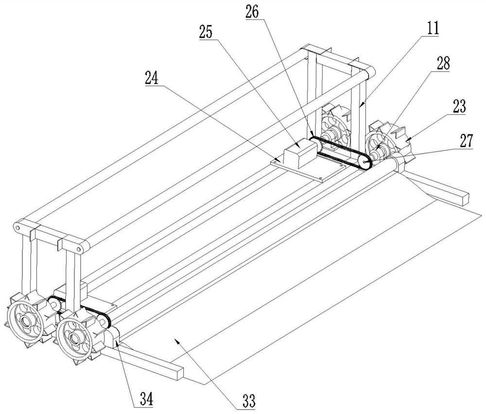 Seedling tray laying device with one side upper tray and its laying method