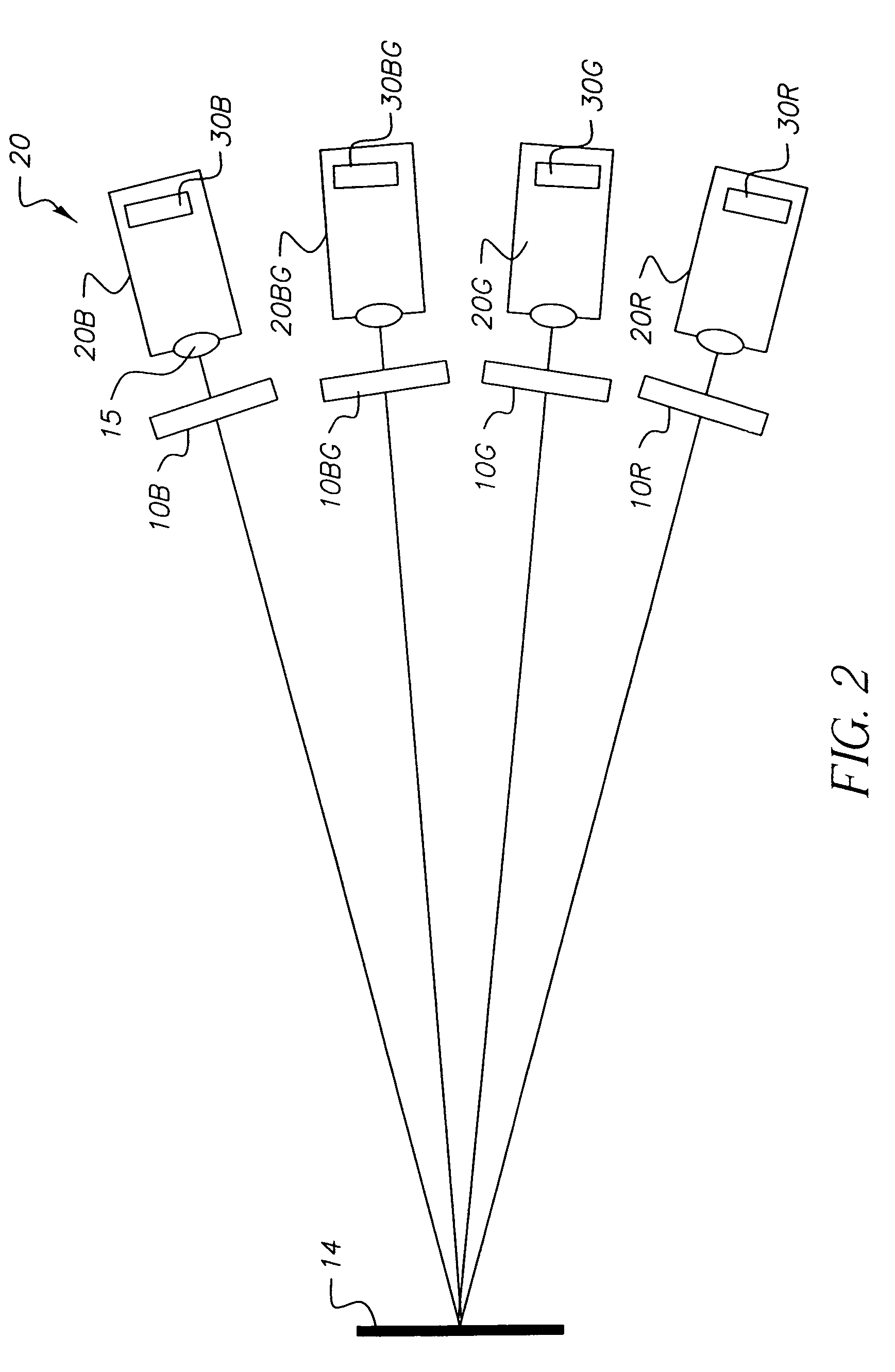 Four color image sensing apparatus