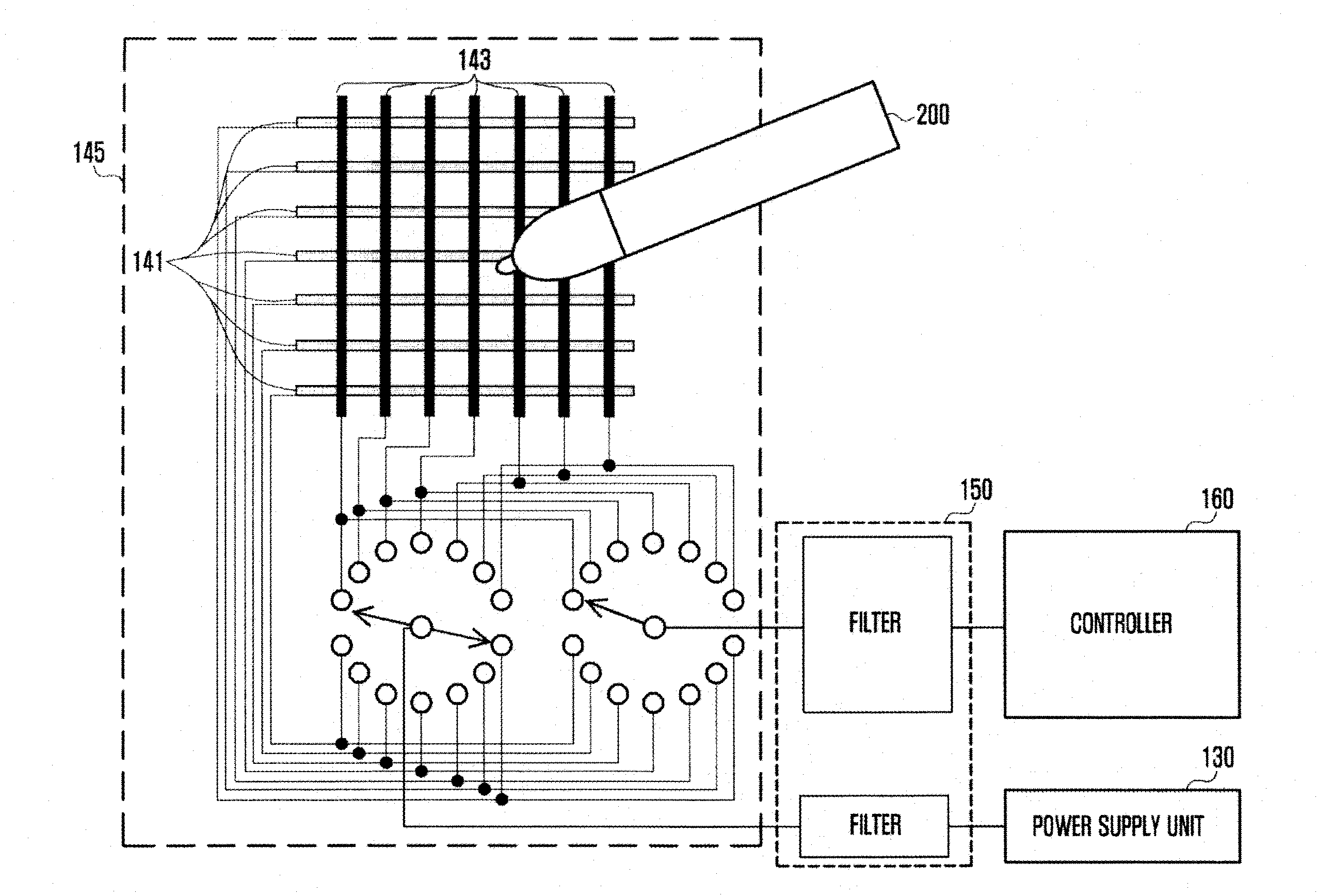 Electronic pen input recognition apparatus and method using c-type touch screen panel (TSP)