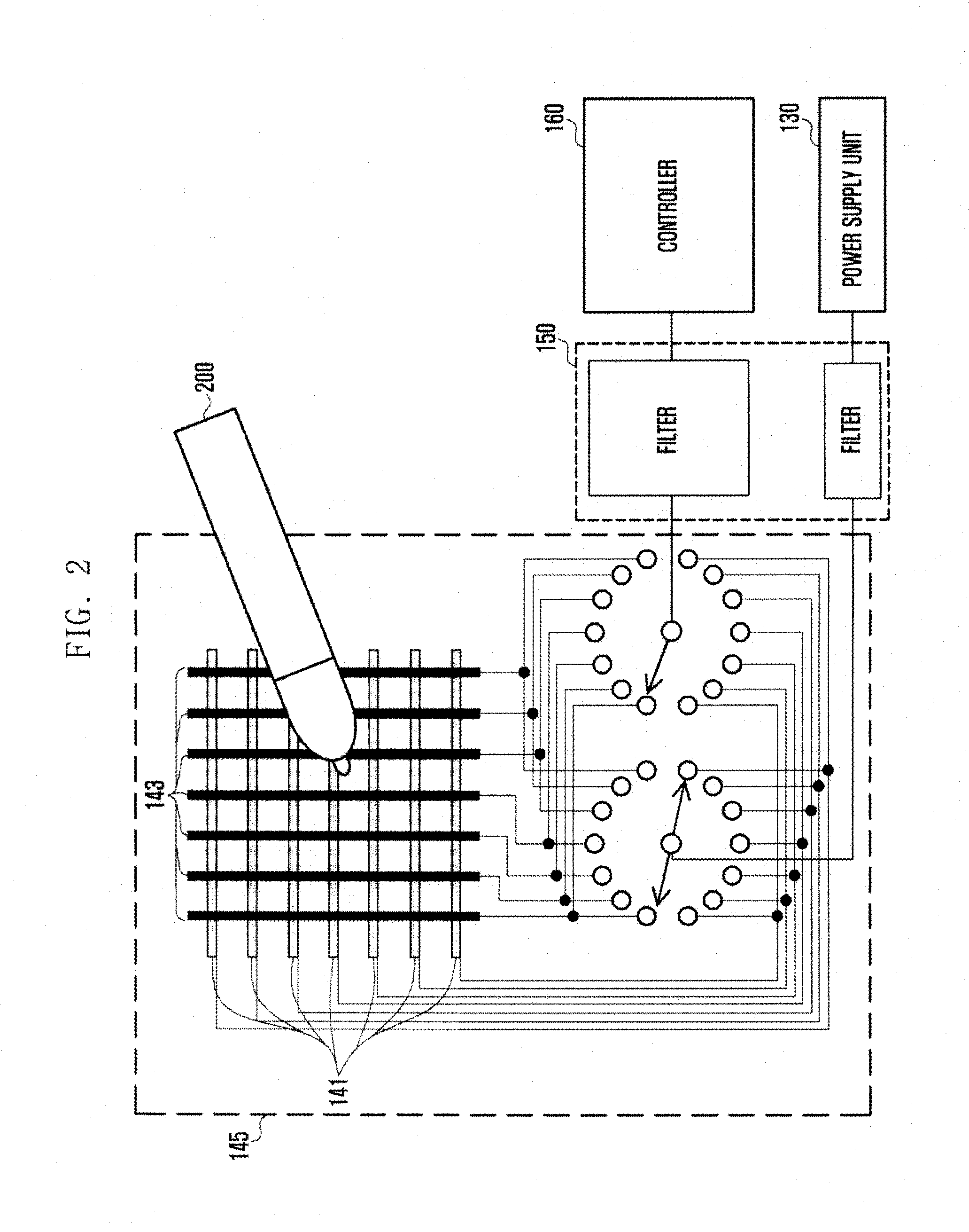 Electronic pen input recognition apparatus and method using c-type touch screen panel (TSP)