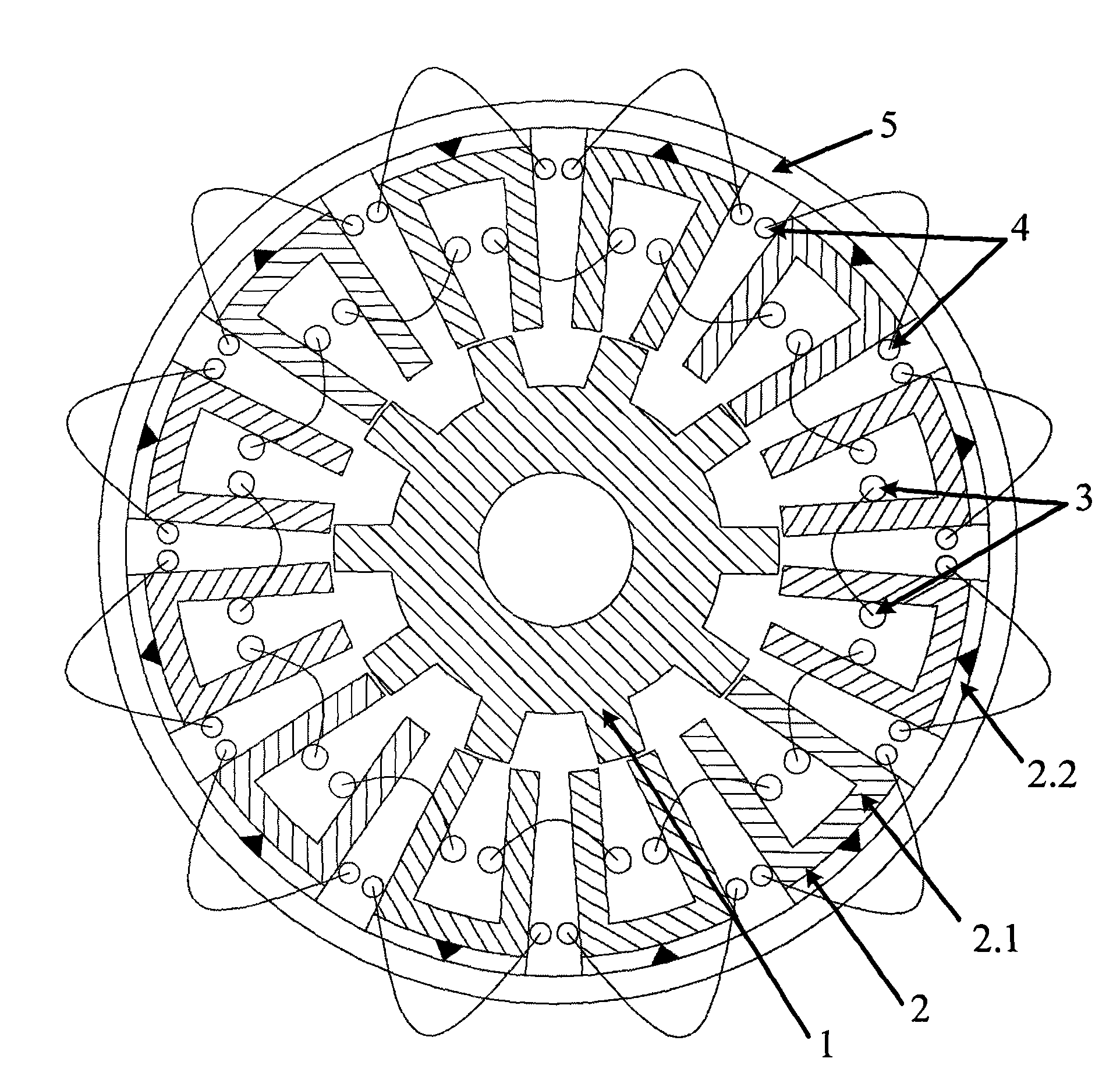 A mixed excitation biconvex pole motor T