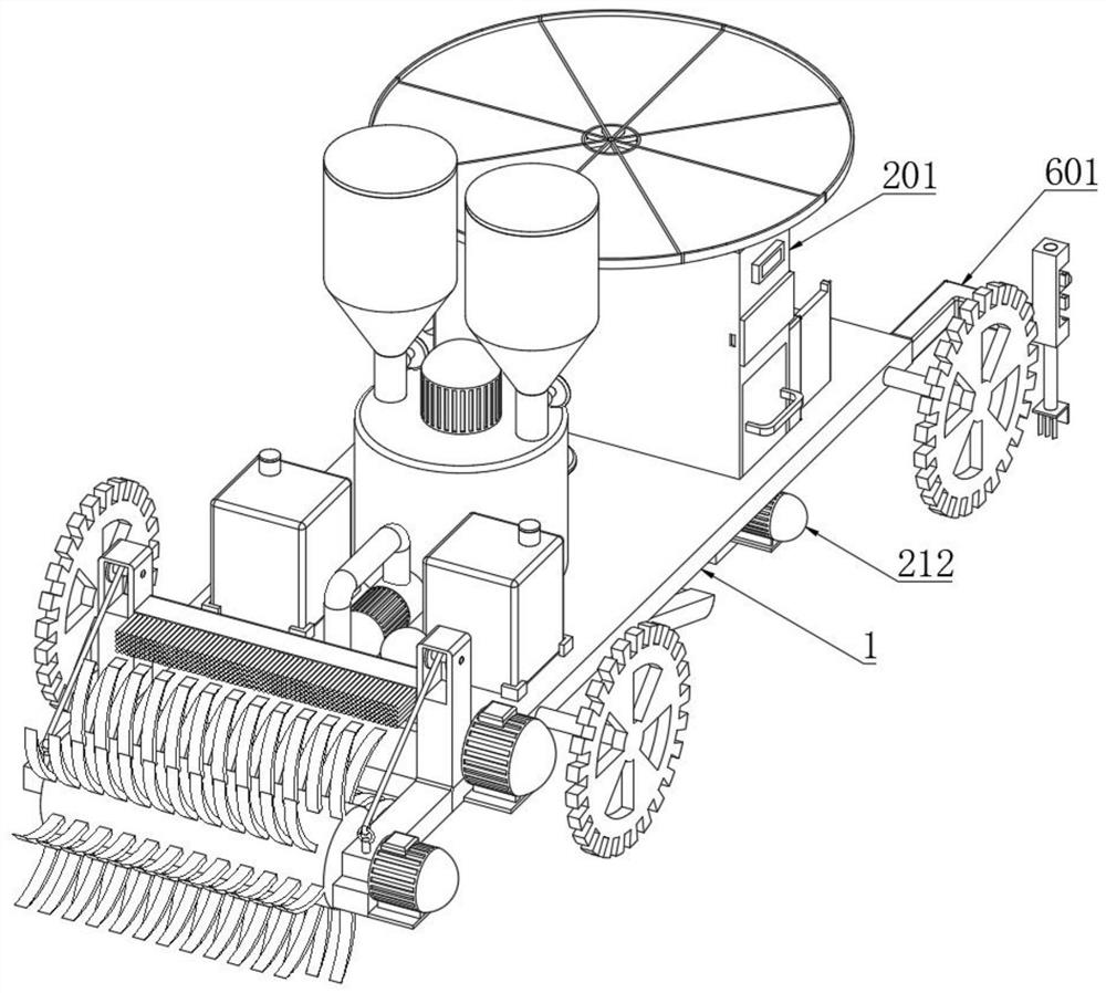 Cultivation and planting device based on saline-alkali soil organic rice planting