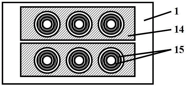 Light emitting display of multisurface combination single gate control double positive and negative semi-circle long edge cathode structure