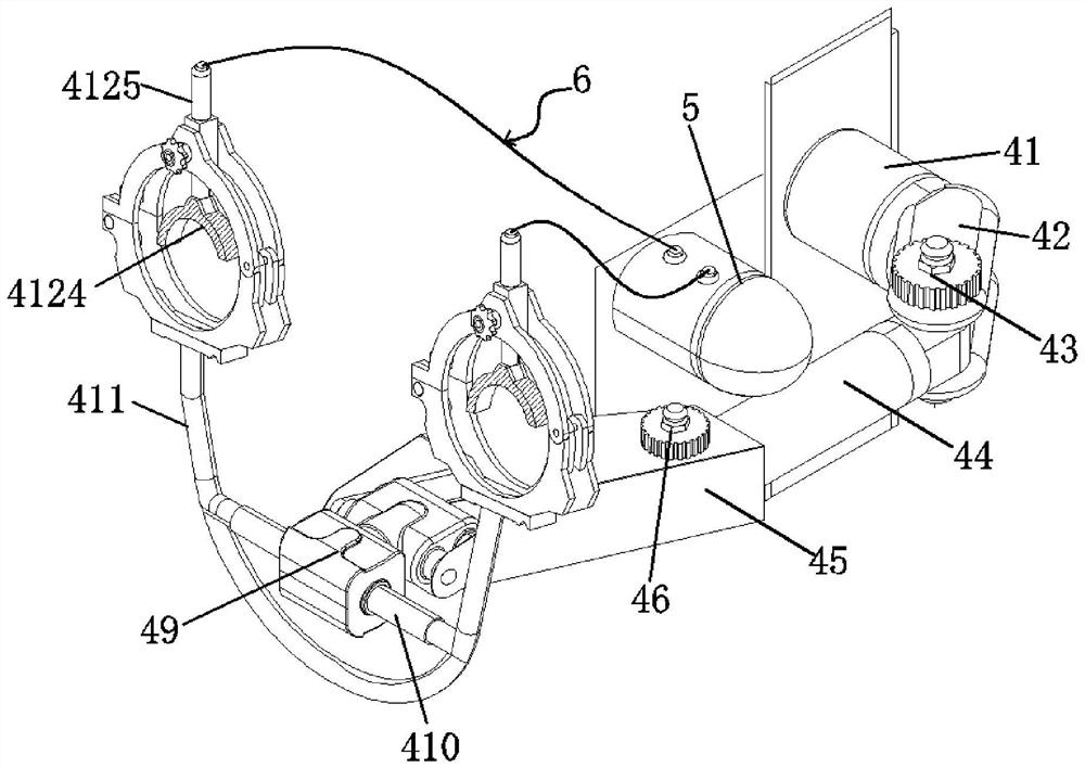 Robot bearing mechanism with inflating and fixing functions