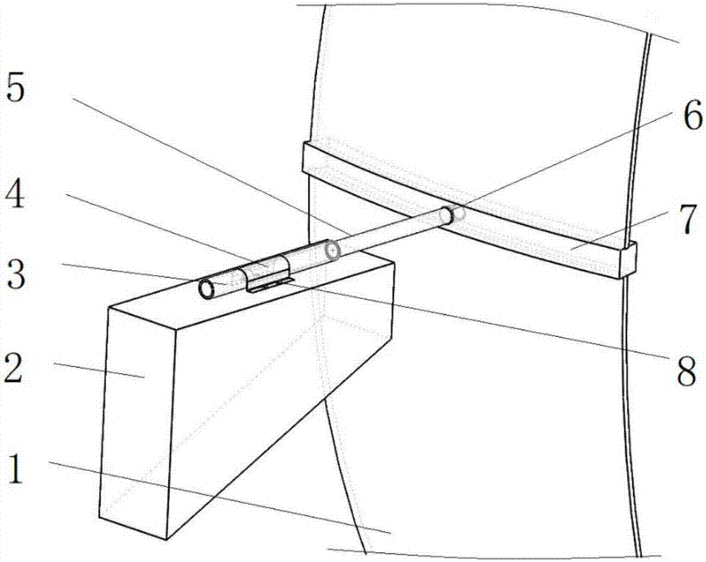 Casing pipe type support structure of organic glass detector