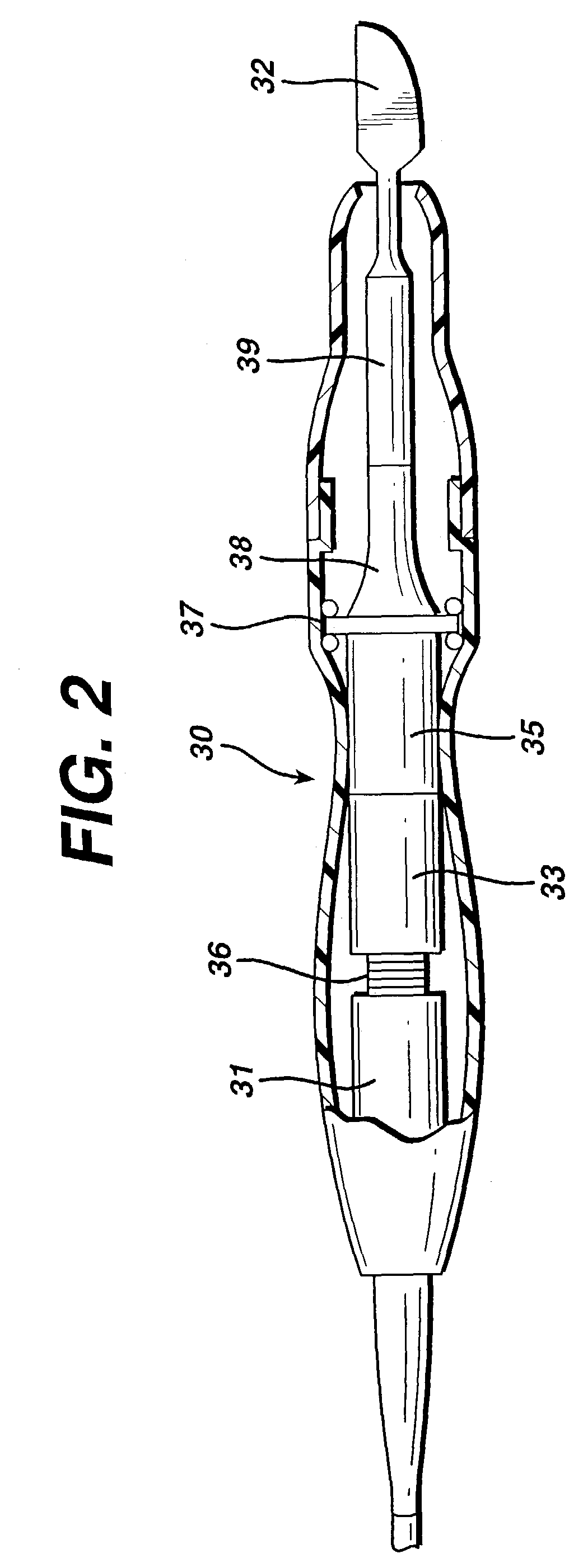 Method for detecting transverse vibrations in an ultrasonic hand piece