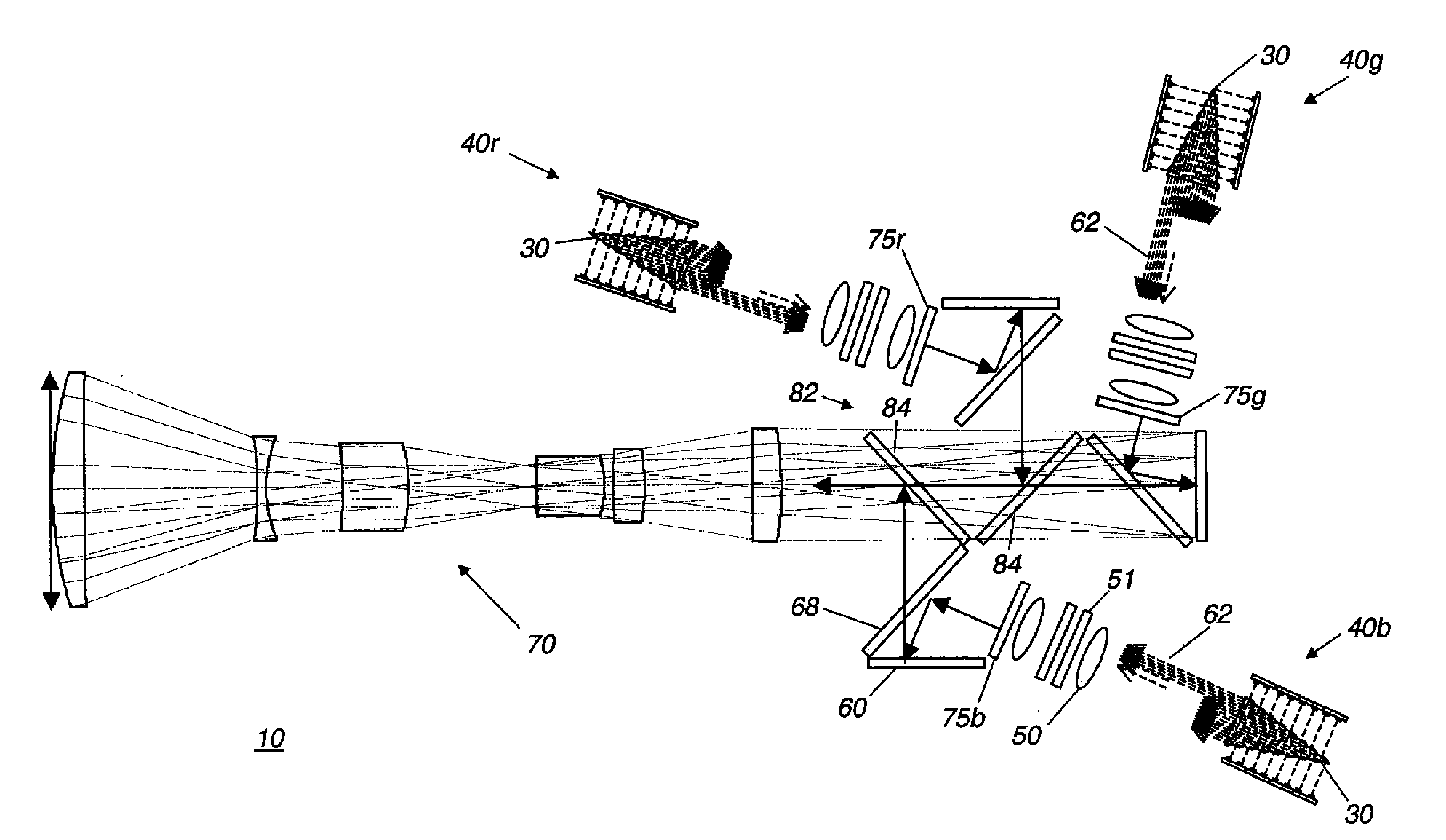 Stereo projection using polarized solid state light sources