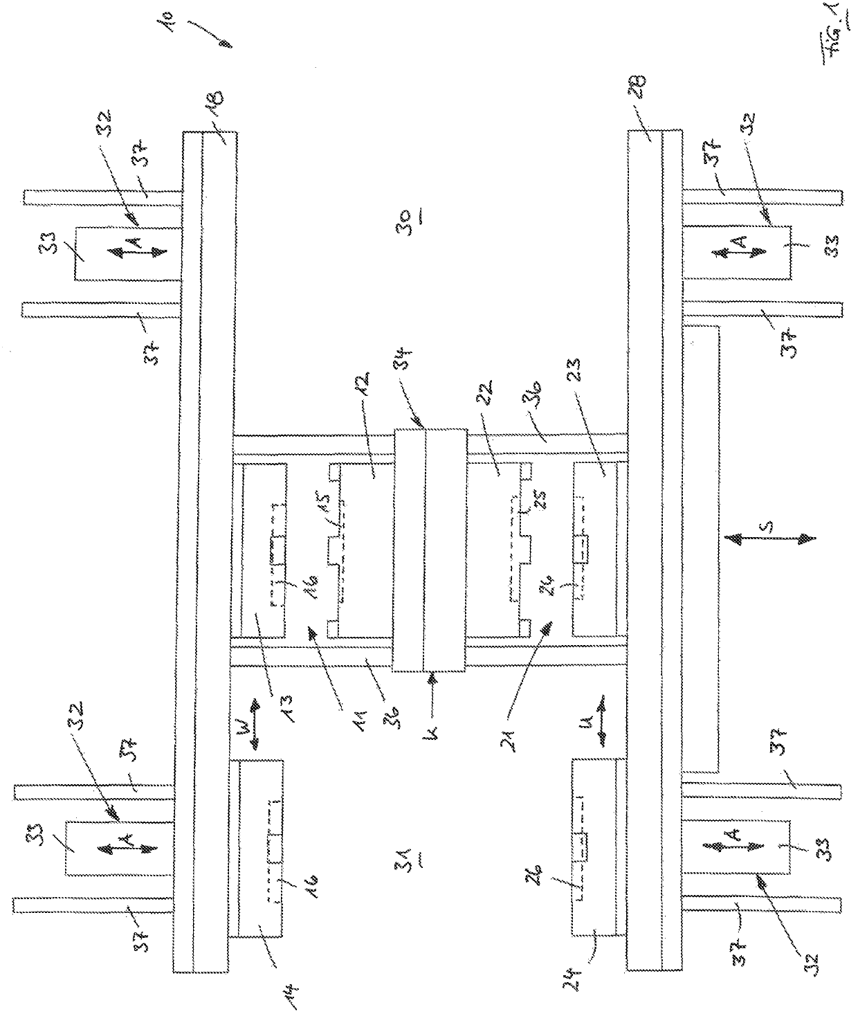 Device and process for manufacturing a component formed of a plurality of moldings made of plastic and welded together