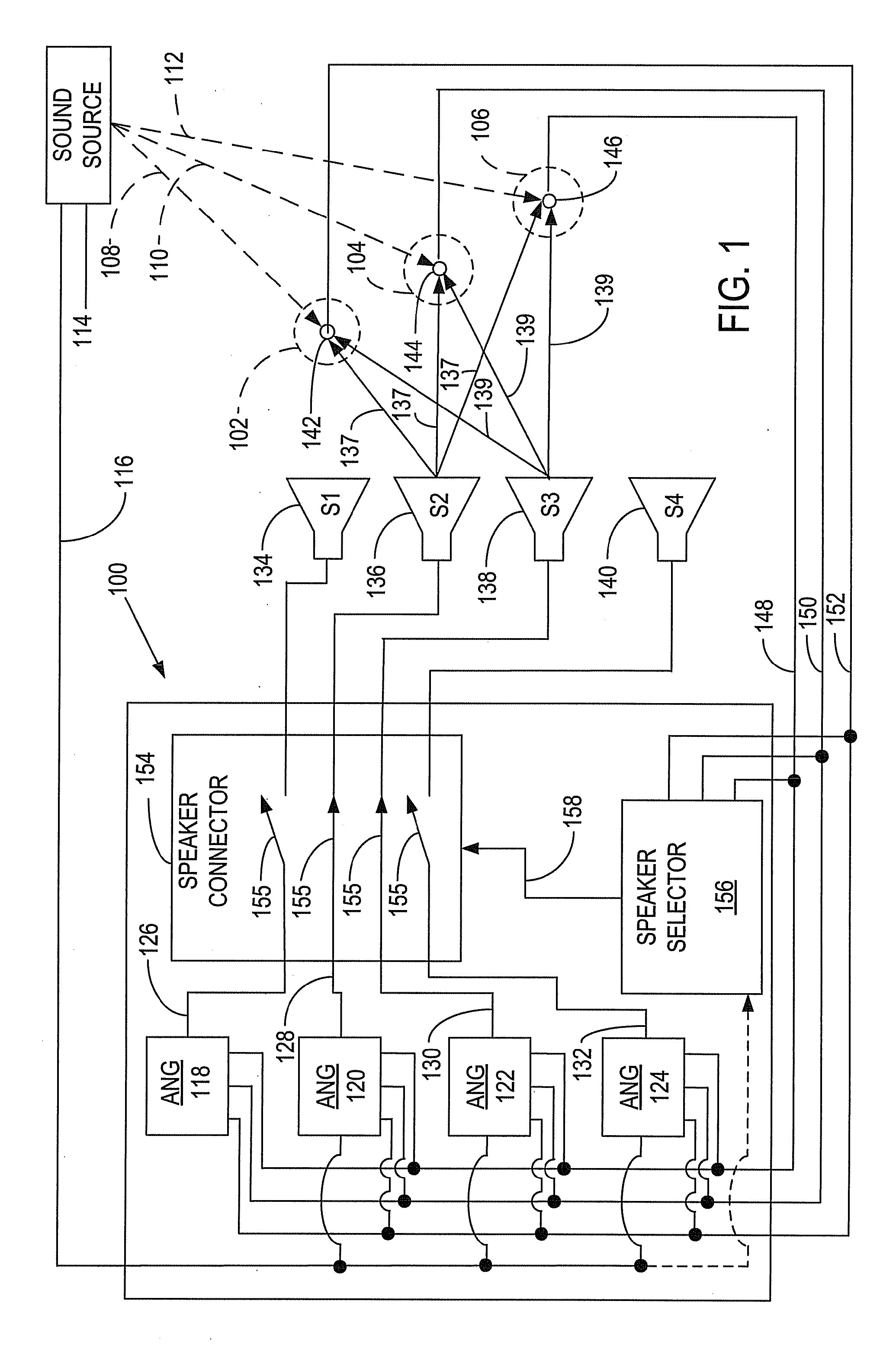 System for active noise control with adaptive speaker selection