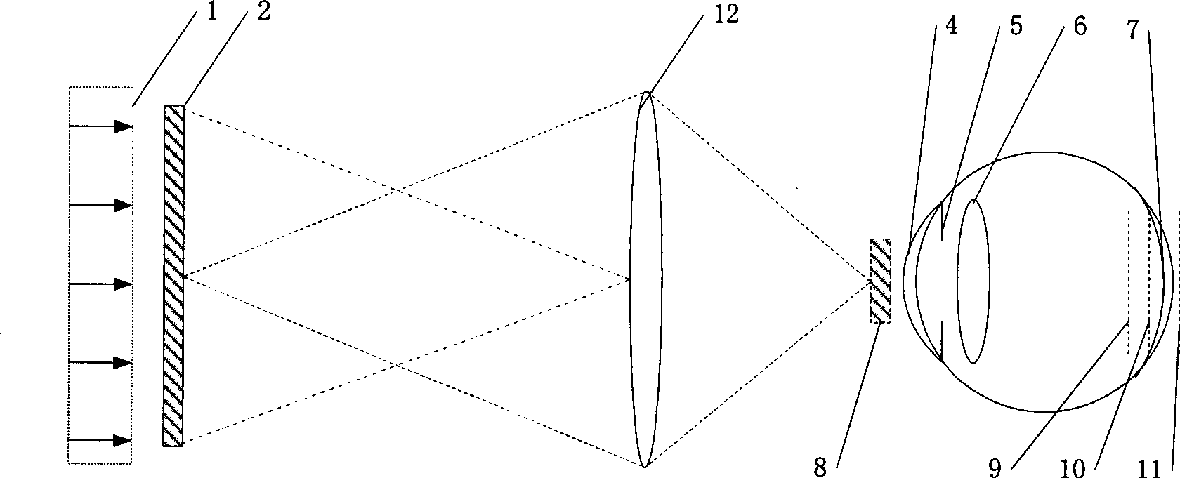 Imaging device of coherent light