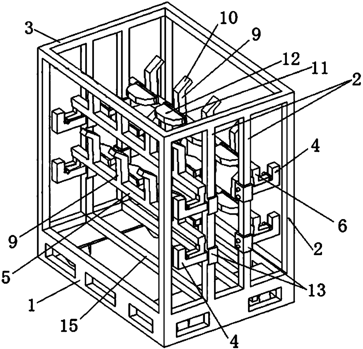 Automobile bumper storage device and storage method