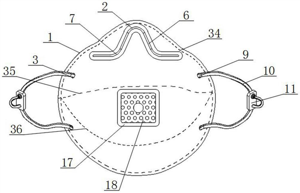 Dustproof N95 mask with small filtering resistance and manufacturing method thereof