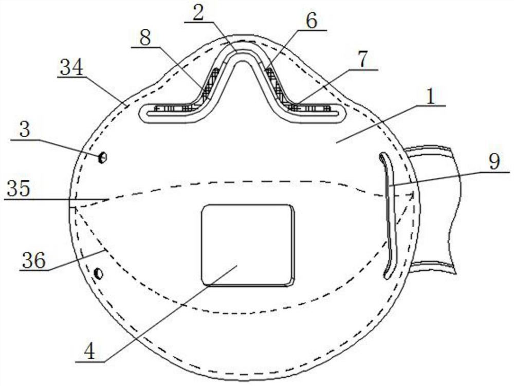 Dustproof N95 mask with small filtering resistance and manufacturing method thereof