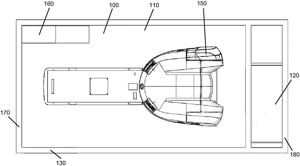 Modularized magnetic resonance examination unit and container modularized hospital with same