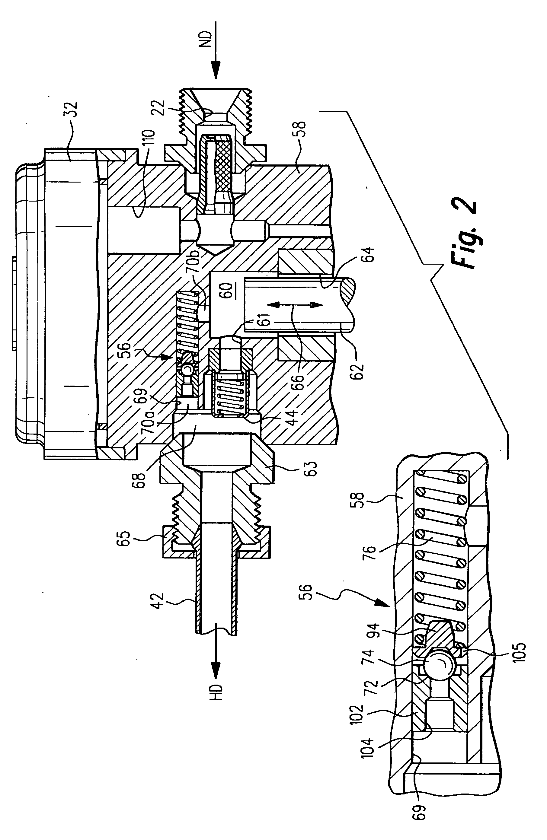 High-pressure fuel pump with a pressure relief valve