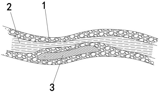 Deep pool and shoal for improving ecological environment of river channel and deep pool and shoal construction method thereof