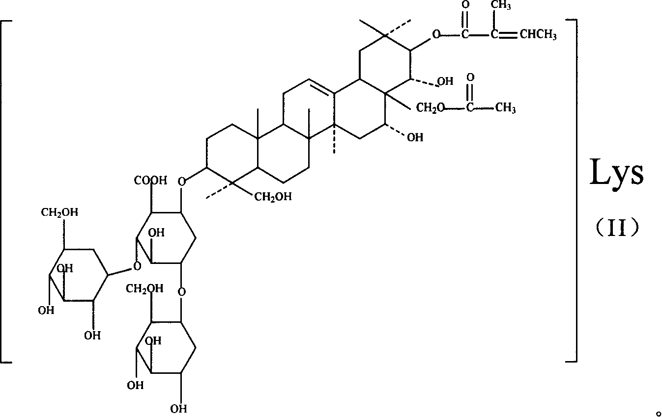 Lysine aescin saponin, its preparation and use