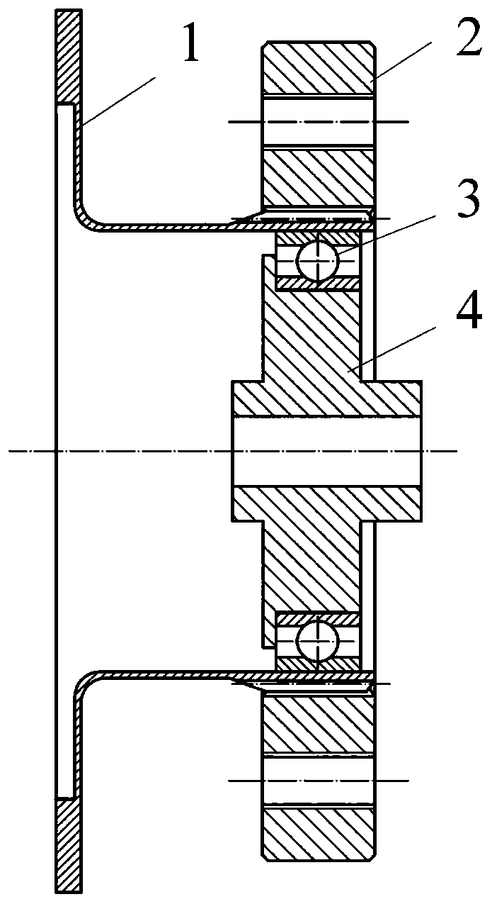 A flexible wheel cup body of harmonic reducer based on continuous transition curve