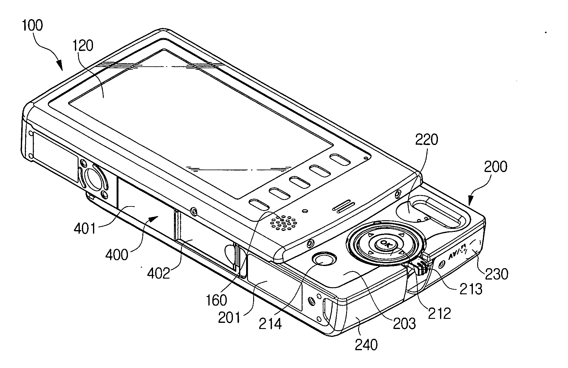 Portable electronic device and camera