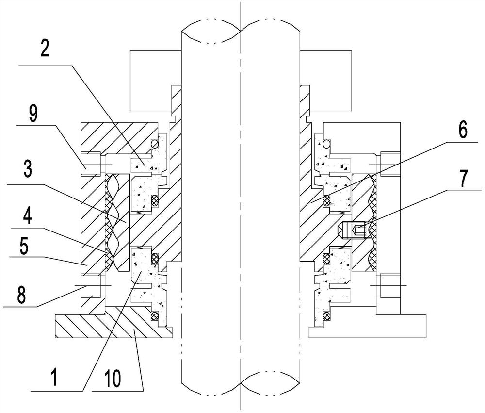 Stirrer mechanical seal pumping circulation device