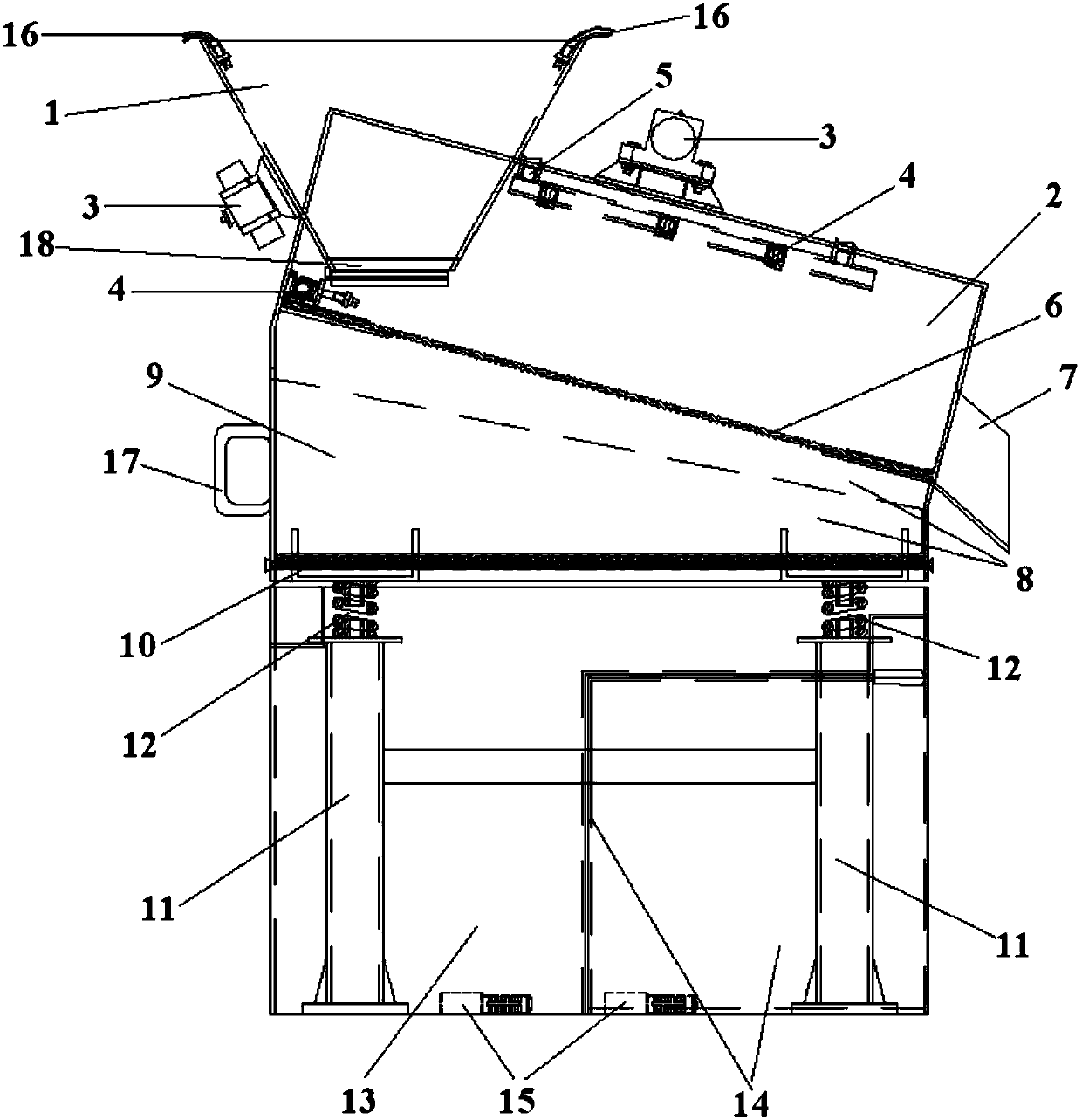 Coarse aggregate separating device for cement concrete uniformity test