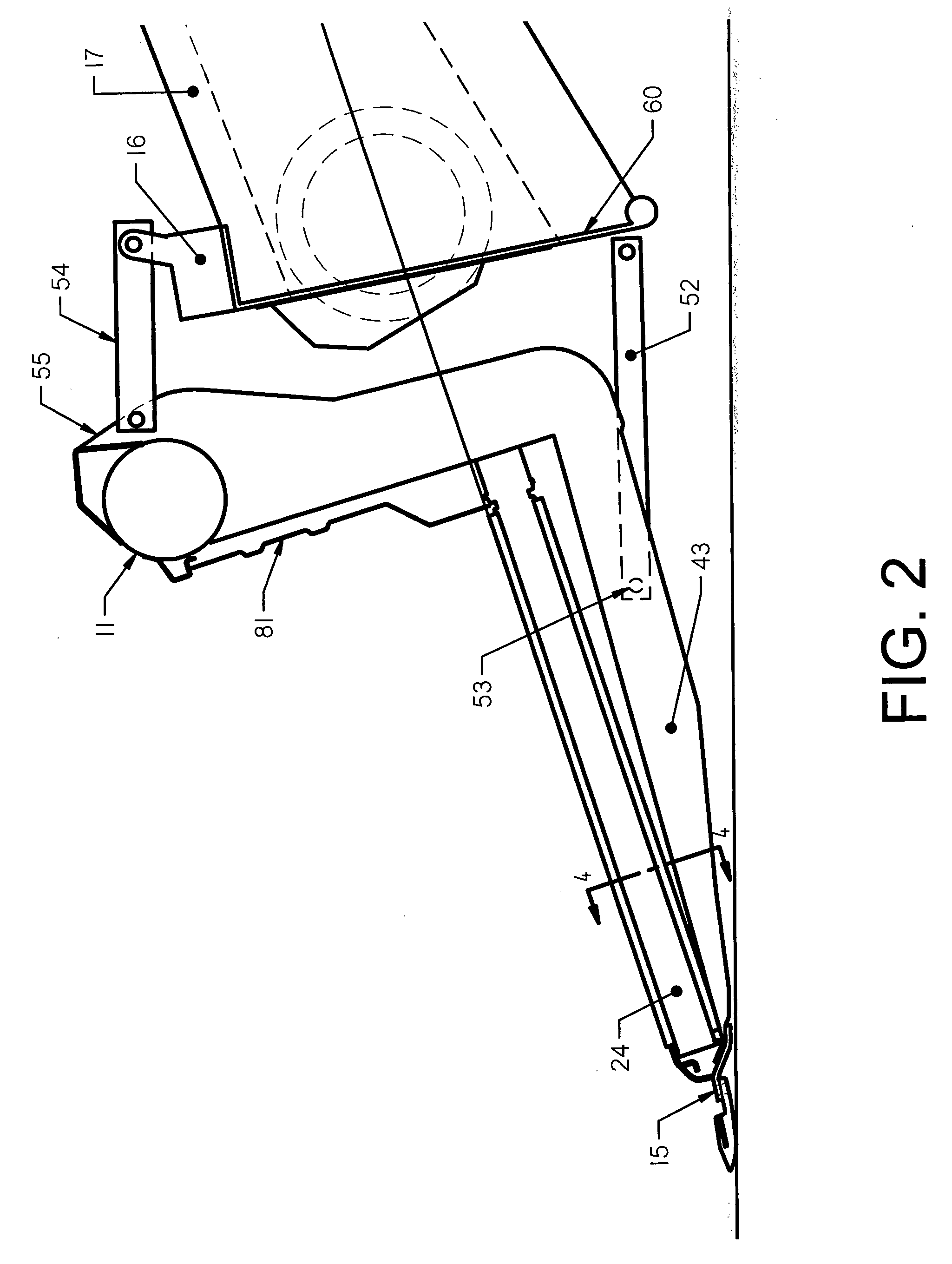 Crop feed arrangement for the header of a combine harvester