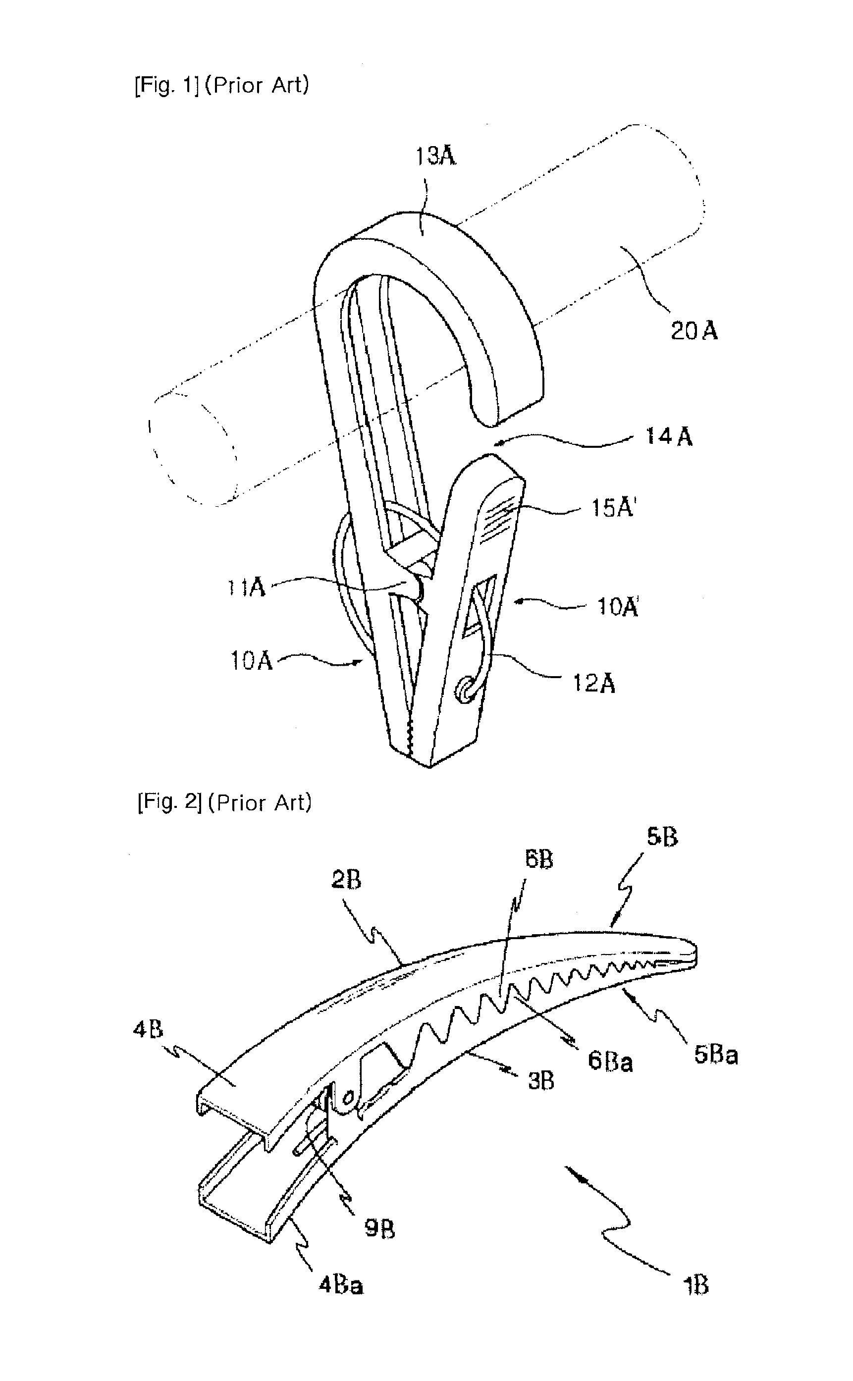 Clamping device, mould thereof, and method for manufacturing the same