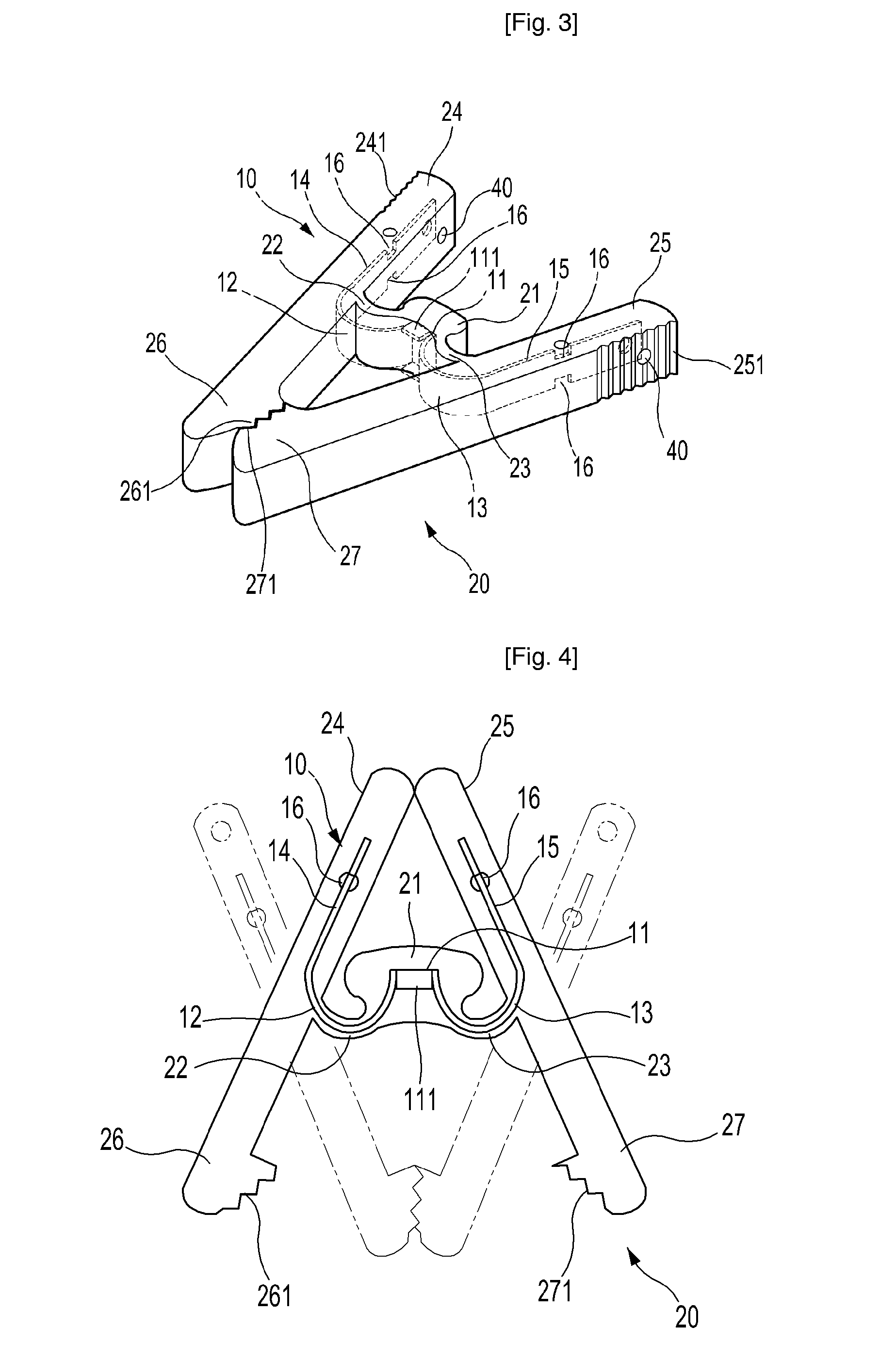 Clamping device, mould thereof, and method for manufacturing the same