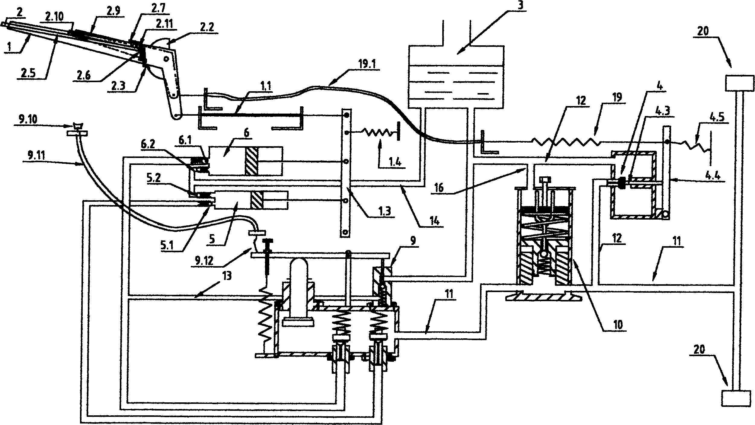 Automobile parking braking method and hydraulic parking brake