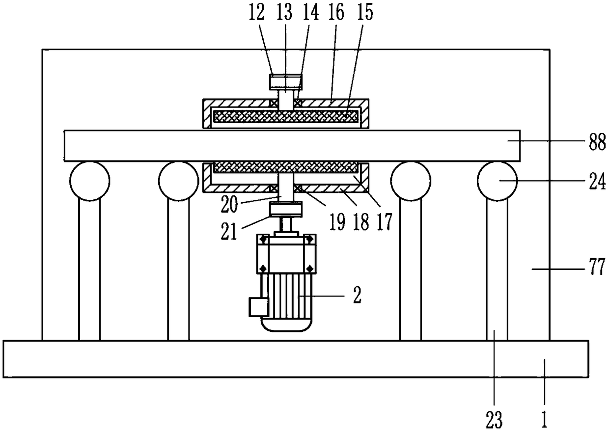 Double-sided polishing machine for wood used for manufacturing furniture