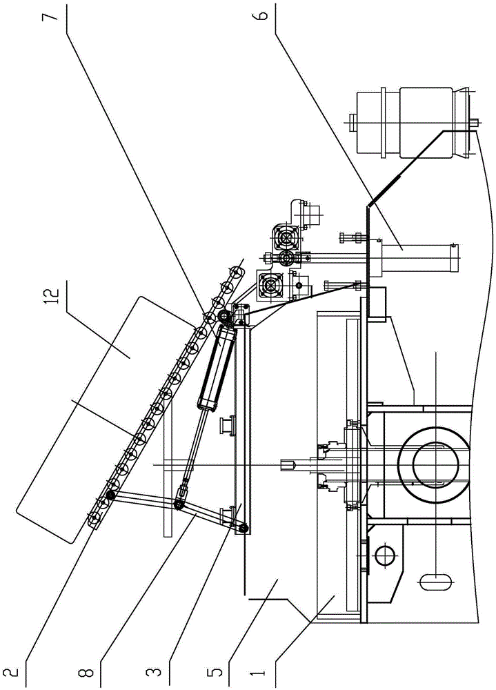 Unloading device for single mold tire vulcanizer