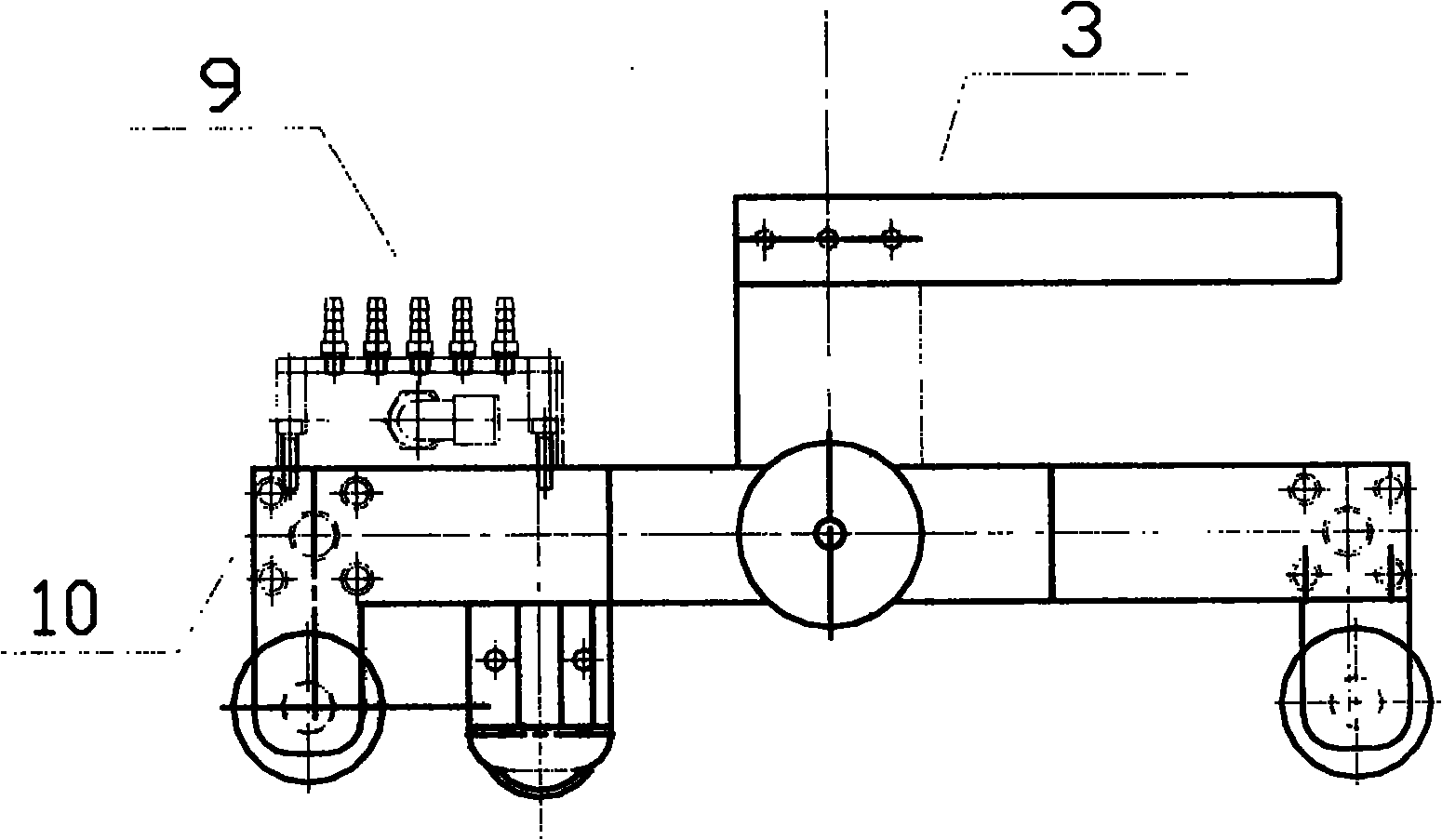 Helical soldering seam manual checking machine