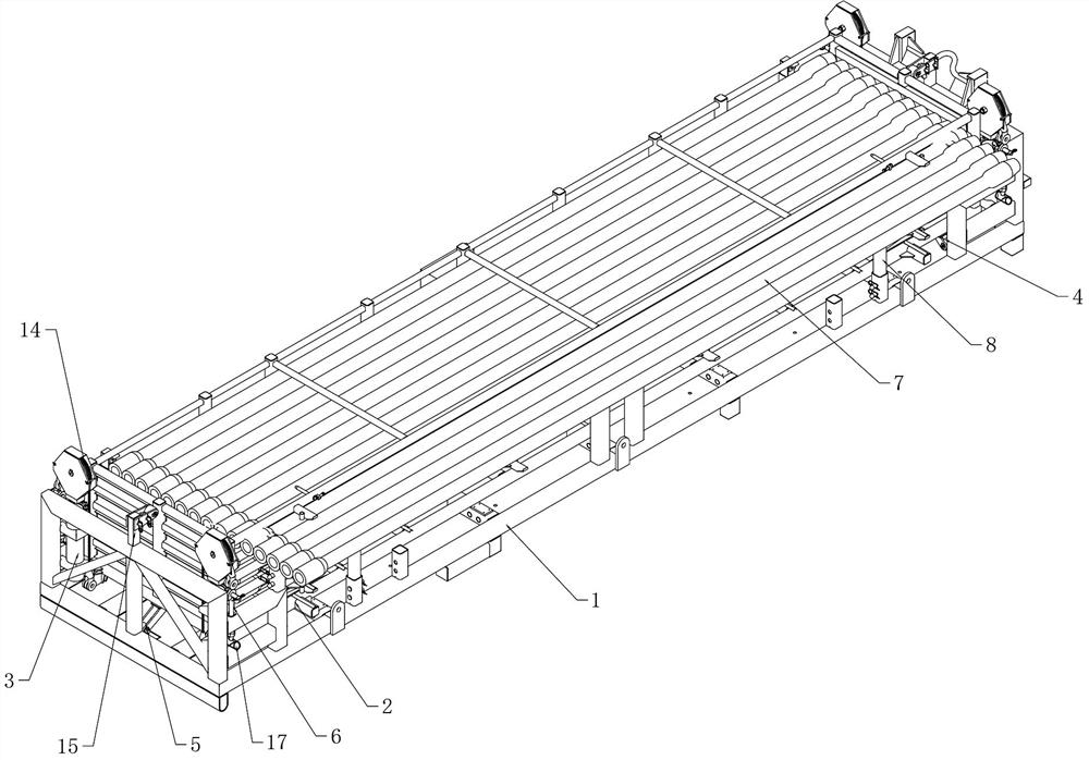 Hydraulic control tubular column storage system