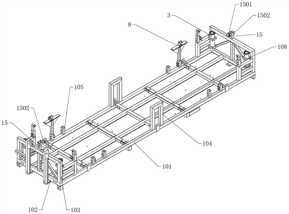 Hydraulic control tubular column storage system