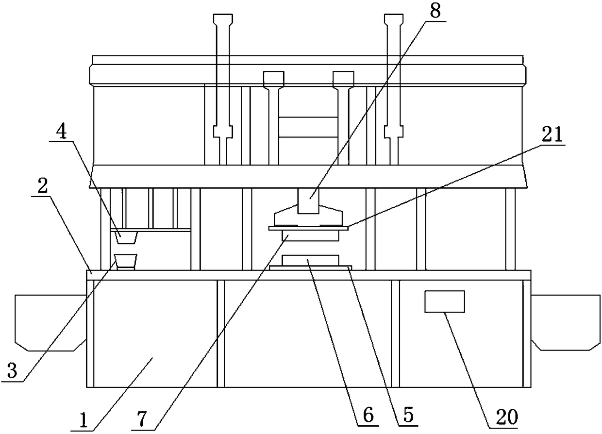 Linkage production line for rapid clamping, positioning and debugging of paper pulp moulds