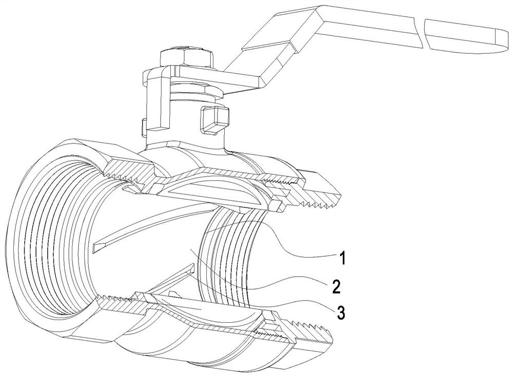 Processing technology of a noise-absorbing ball valve and valve ball