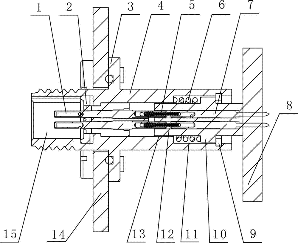 Floating connection mechanism used between hard face plate and printed board