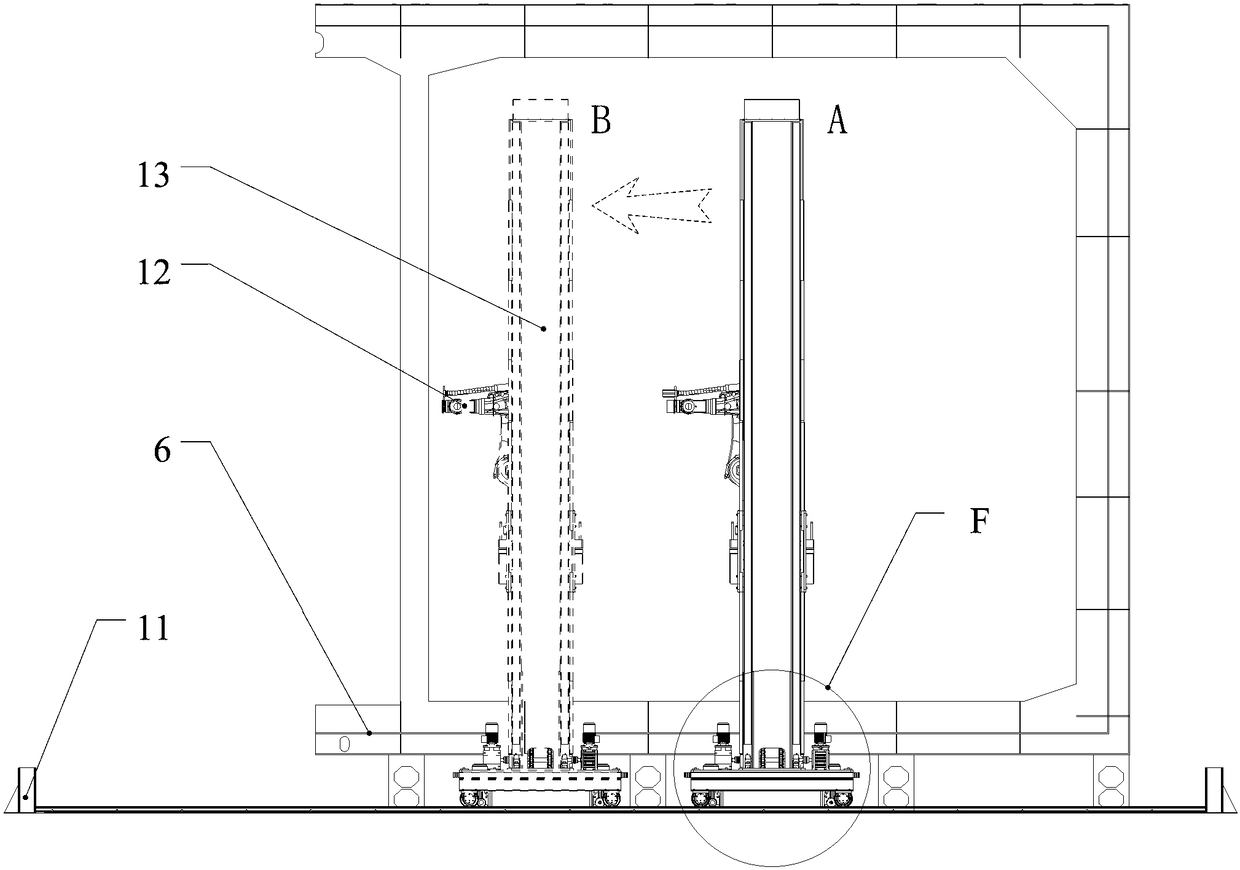 Inner surface coating tool for bridge and tunnel steel immersed tube