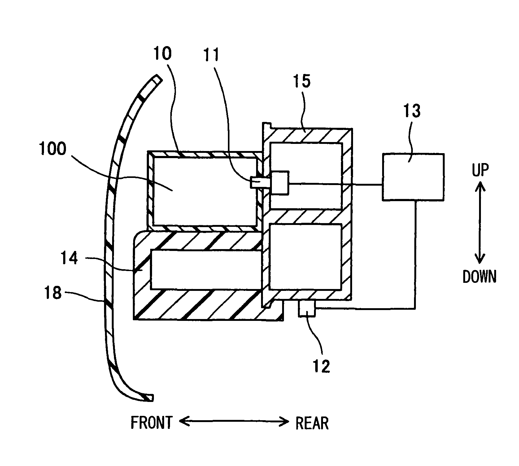 Collision detecting device